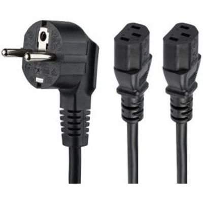 StarTech.com C13 voedingskabel Schuko CEE7 naar 2x C13 2 m