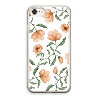 Peachy flowers: iPhone 8 Transparant Hoesje