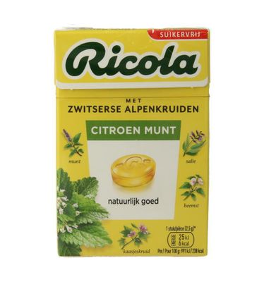 Citroen munt suikervrij doosje