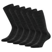 Apollo Merinowollen Sokken Badstof Zool 6-pack Antraciet-35/38