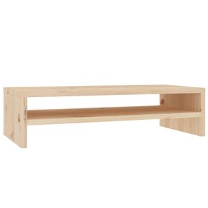 vidaXL Monitorstandaard 50x24x13 cm massief grenenhout