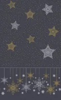 Duni dunicel tafelkleed snowstars black 138x220cm zwart 1 stuks