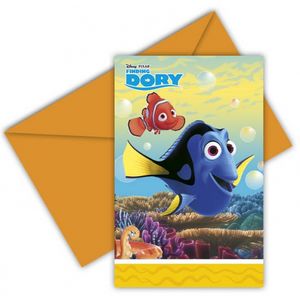 12x Disney Finding Dory uitnodigingen