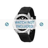 Horlogeband Armani AR0548 Rubber Zwart 23mm - thumbnail