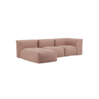 Soft Sofa Indoor - 3 Seater w/ Lounger - Oransje - SACKit
