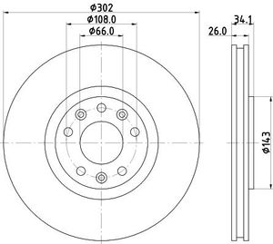 Remschijf 8DD355120501