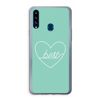 Best heart pastel: Samsung Galaxy A20s Transparant Hoesje Best heart pastel: Samsung Galaxy A20s Transparant Hoesje