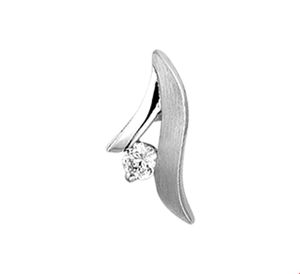 TFT Hanger zilver gerhodineerd Zirkonia Poli/mat 14,5 x 8 mm