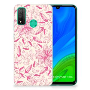 Huawei P Smart 2020 TPU Case Pink Flowers