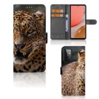 Samsung Galaxy A72 | Telefoonhoesje | Met pasjeshouder | Luipaard