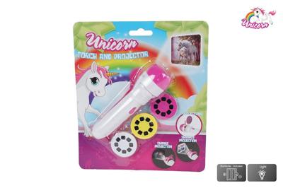 Unicorn projector met zaklamp 11,5cm