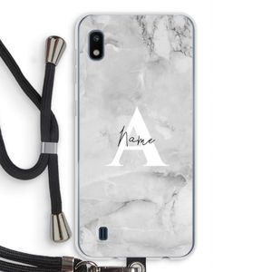 Ivory Marble: Samsung Galaxy A10 Transparant Hoesje met koord