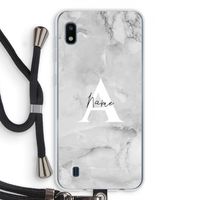Ivory Marble: Samsung Galaxy A10 Transparant Hoesje met koord