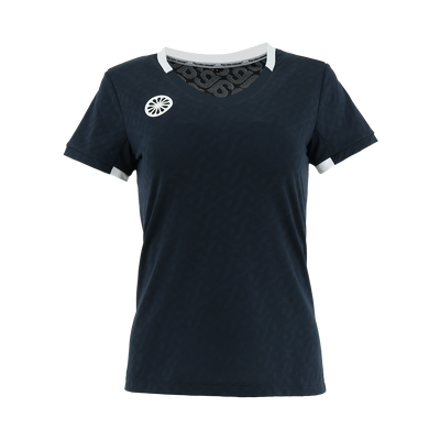 T-Shirt Goa Women Jacquard Tee Donkerblauw