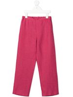 Siola pantalon de jogging en lin à taille élastiquée - Rose