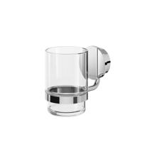 Glashouder Geesa Opal | Met glas | Chroom