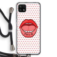 Yolo Denise: Samsung Galaxy A22 5G Transparant Hoesje met koord