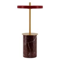 Umage Asteria Move Mini tafellamp LED oplaadbaar rood marmer - thumbnail
