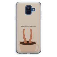 Aggressively drinks coffee: Samsung Galaxy A6 (2018) Transparant Hoesje Aggressively drinks coffee: Samsung Galaxy A6 (2018) Transparant Hoesje