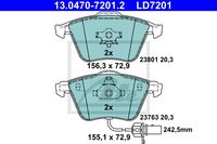 Remmenset, remschijf ATE, Remschijftype: Geventileerd: , Inbouwplaats: Vooras, u.a. fÃ¼r Audi, Seat - thumbnail