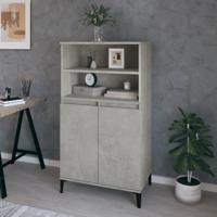 Hoge kast 60x36x110 cm bewerkt hout betongrijs