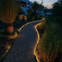 Tuinpad verlichting led strip set neon warm wit