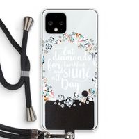 Diamonds: Pixel 4 Transparant Hoesje met koord