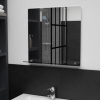 VidaXL Wandspiegel met schap 50x50 cm gehard glas - thumbnail