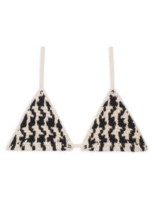 ANINE BING soutien-gorge Omar à motif pied-de-poule - Noir