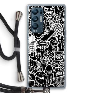 Vexx Black Mixtape: Oppo Find X3 Neo Transparant Hoesje met koord