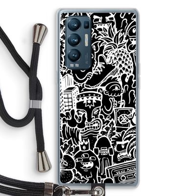 Vexx Black Mixtape: Oppo Find X3 Neo Transparant Hoesje met koord