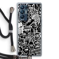 Vexx Black Mixtape: Oppo Find X3 Neo Transparant Hoesje met koord