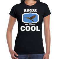 Dieren vliegende havik roofvogel t-shirt zwart dames - birds are cool shirt