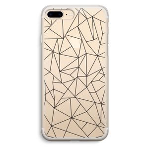 Geometrische lijnen zwart: iPhone 7 Plus Transparant Hoesje