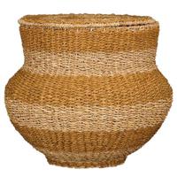 Mica Decorations Opbergmand met Deksel - H48 x Ø55 cm - Jute - Geel