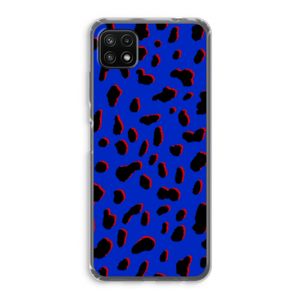 Blue Leopard: Samsung Galaxy A22 5G Transparant Hoesje