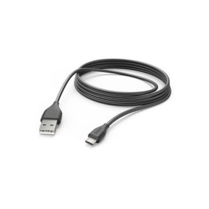 Hama 00201588 USB-kabel 3 m USB 2.0 USB A Micro-USB B Zwart