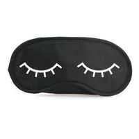 Zwart slaapmaskertje met slapende ogen - Slaapmaskers