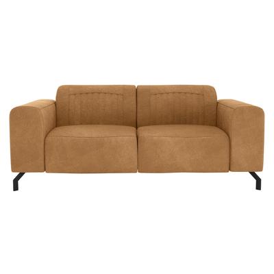 Leen Bakker - Bank Otis 2-zits - Toffee - Microleer - Bruin - 94x190x77 Cm