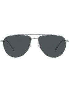 Oliver Peoples lunettes de soleil OV1301S Disoriano à monture aviateur - Argent