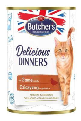 BUTCHER'S Delicious Dinners Stukjes met hertenvlees in gelei - nat kattenvoer - 400g