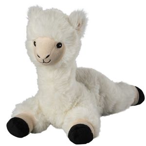 Witte lama/alpaca heatpack/coldpack knuffels 37 cm knuffeldieren   -