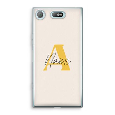 Amber Script: Sony Xperia XZ1 Compact Transparant Hoesje Amber Script: Sony Xperia XZ1 Compact Transparant Hoesje