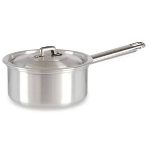 Steelpan/sauspan/juspan zilverkleurig 28 x 16 x 9 cm van 1 liter aluminium - Steelpannen