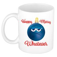 Kerst thema Koffiemok - Boze kerstbal - 300 ml - keramiek - kerstcadeau - kerstmis