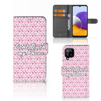 Samsung Galaxy A22 4G | M22 Portemonnee Hoesje Flowers Pink DTMP - thumbnail