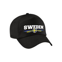 Zweden / Sweden landen pet / baseball cap zwart voor volwassenen   -