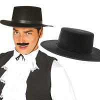 Fiestas Flamencohoed - zwart - vilt - spaans thema - one size - heren