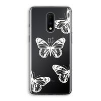 White butterfly: OnePlus 7 Transparant Hoesje