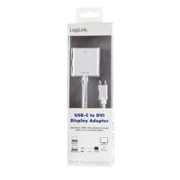 LogiLink UA0245A USB / DVI Adapter [1x USB 3.2 Gen 2 stekker C (USB 3.1) - 1x DVI-bus 24+5-polig] Wit 14.00 cm - thumbnail